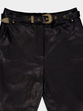 Balmain Belted Leather Trousers