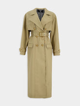 Balmain Embellished Gabardine Trench Coat