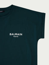 Balmain Flocked-Logo Cotton T-Shirt