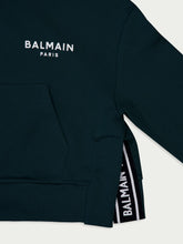 BalmainFlocked-Logo Cropped Hoodie at Fashion Clinic | PDP - Fashion Clinic