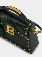 Balmain Handbag B-Buzz 23 Dynasty Crocodile Print Leather