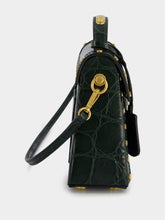 Balmain Handbag B-Buzz 23 Dynasty Crocodile Print Leather