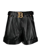 Balmain Leather Shorts