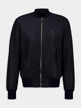 Balmain Logo-Applique Zipped Bomber Jacket