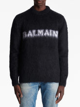 Balmain Logo-Print Mohair Jumper