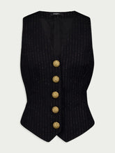 Balmain Lurex Striped Vest Top