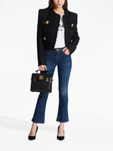 Balmain Navy Blue Flared Cotton Jeans