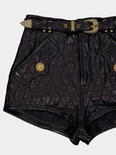 Balmain Quilted Leather Shorts