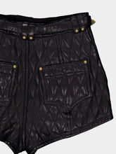 Balmain Quilted Leather Shorts