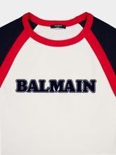 Balmain Retro Logo-Print Cotton T-Shirt