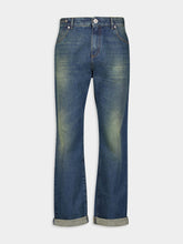 Balmain Vintage Logo-Patch Cotton Jeans