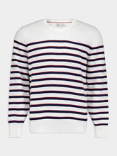 Brunello Cucinelli Horizontal-Stripe Long-Sleeve Jumper