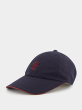 Brunello Cucinelli Blue Logo Embroidered Cap