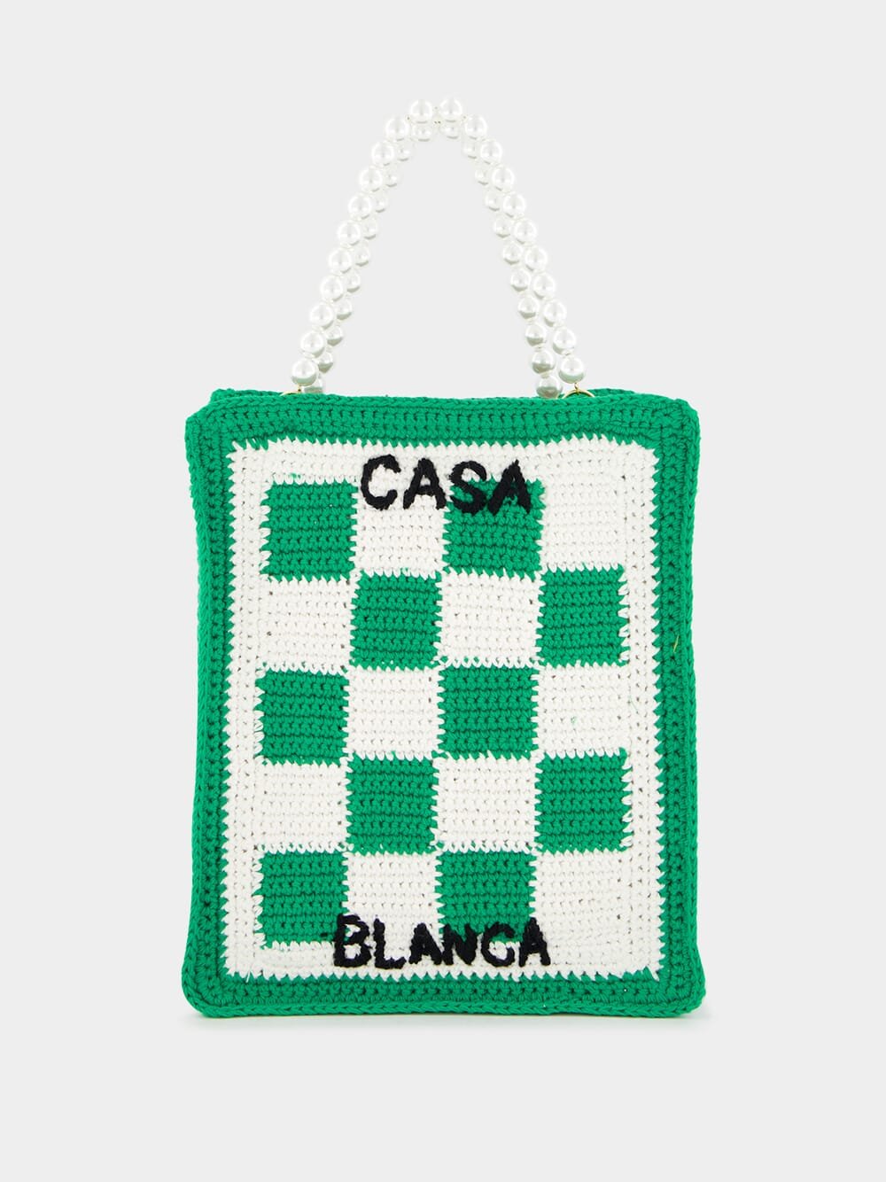 CasablancaBeaded Detailing Crochet Bag at Fashion Clinic