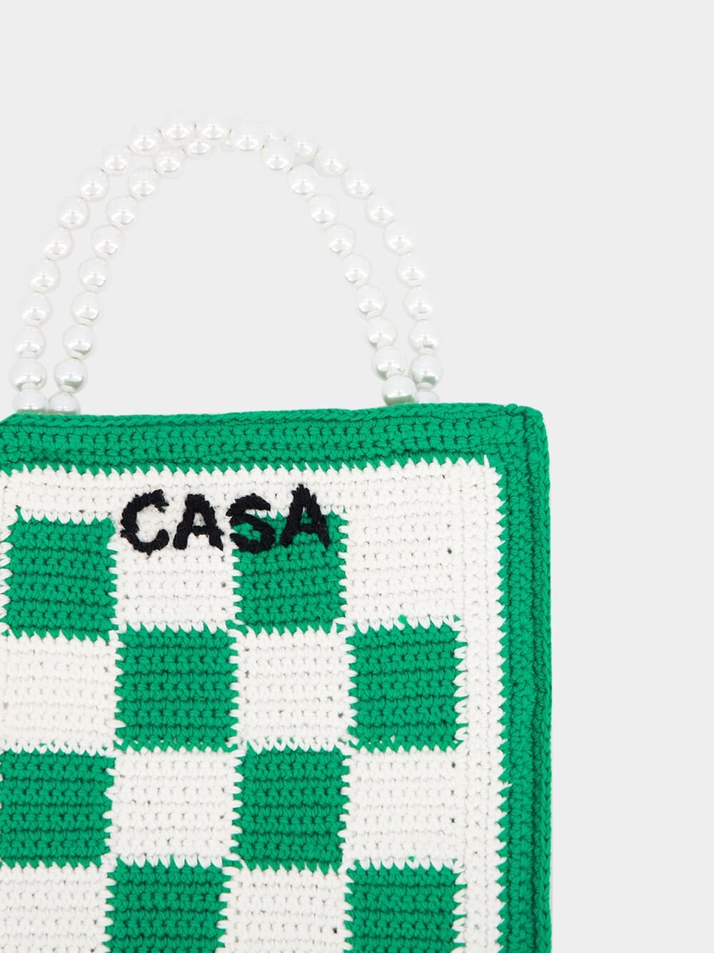 CasablancaBeaded Detailing Crochet Bag at Fashion Clinic