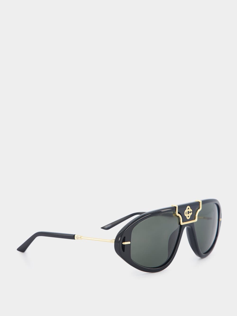 CasablancaBlack & Gold The Hacienda Sunglasses at Fashion Clinic