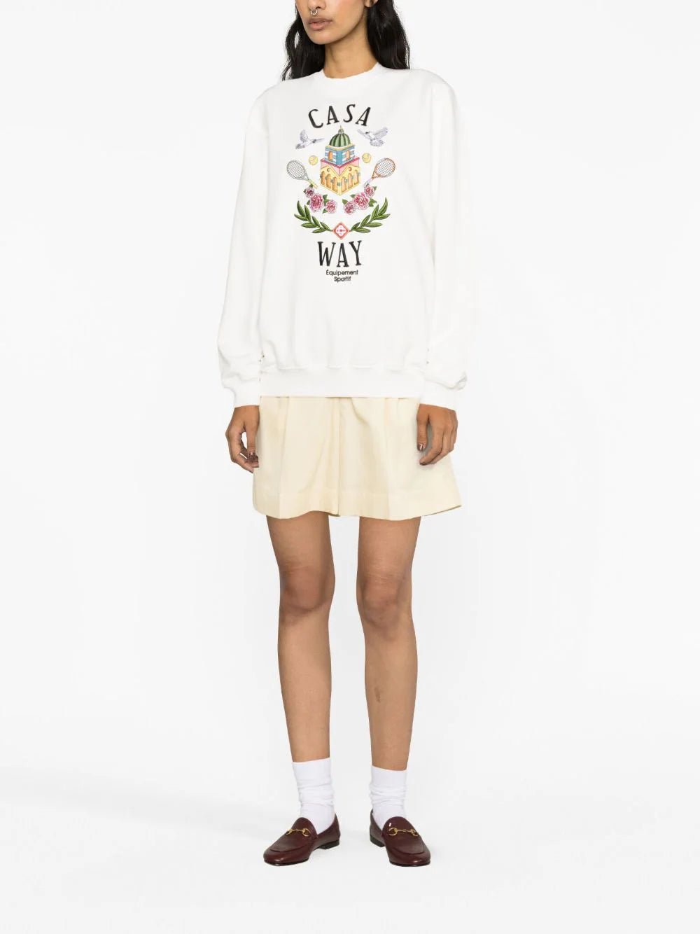 CasablancaCasa Way Cotton Sweatshirt at Fashion Clinic