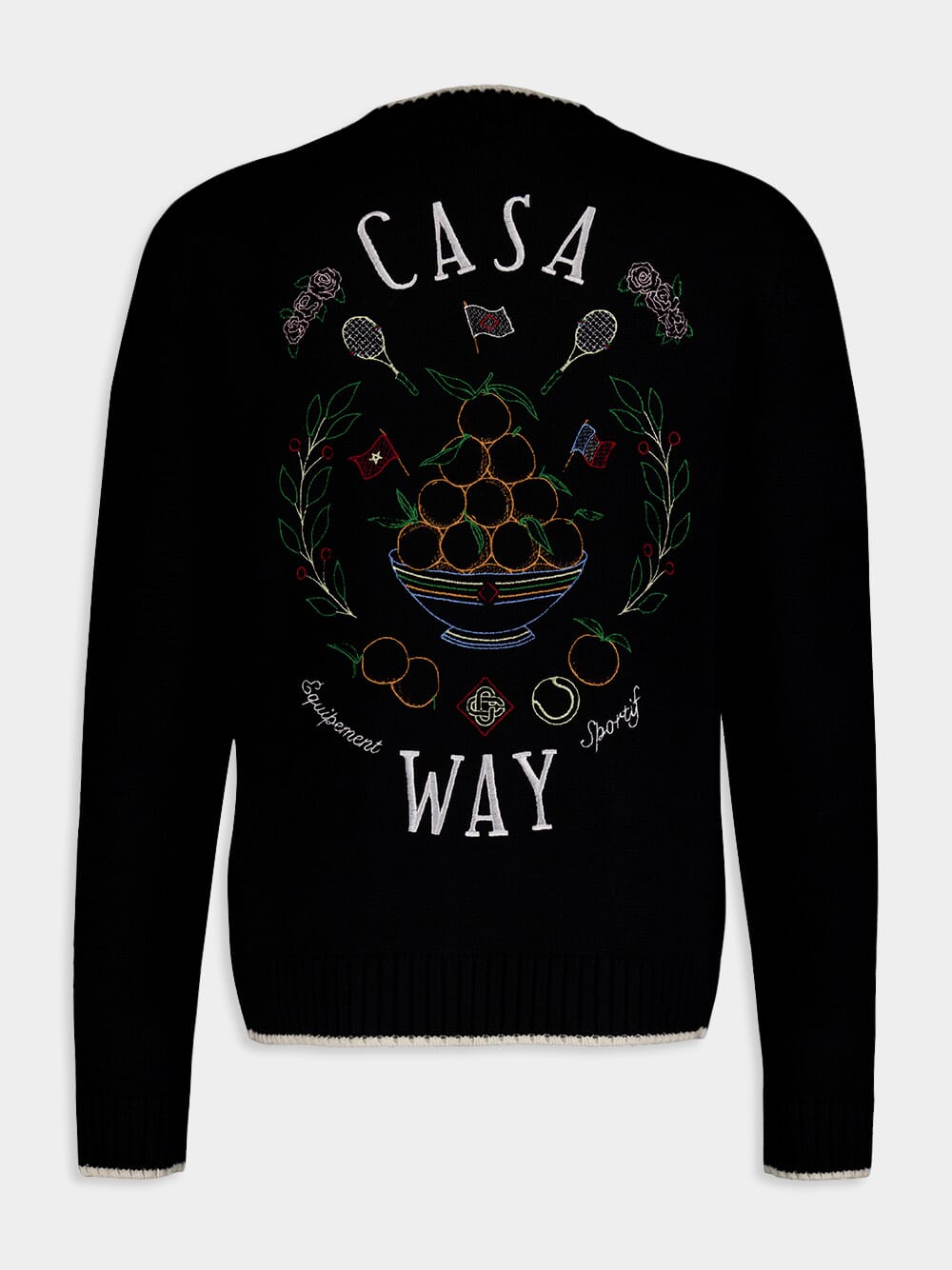 CasablancaCasa Way Floral Back Cardigan at Fashion Clinic