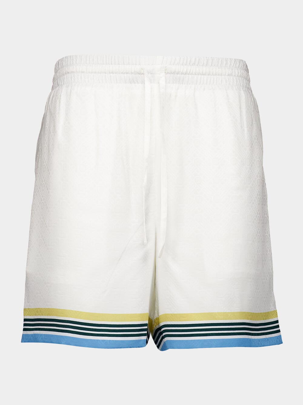 CasablancaCasa Way Monogram Silk Shorts at Fashion Clinic