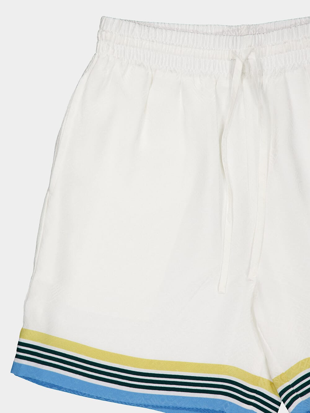 CasablancaCasa Way Monogram Silk Shorts at Fashion Clinic