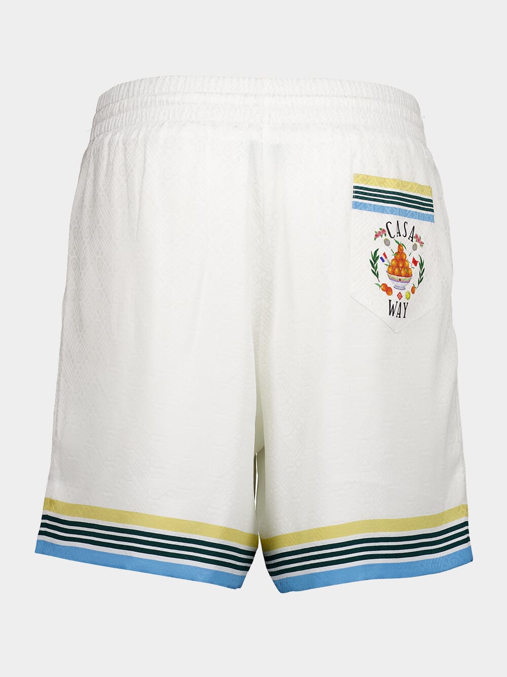 CasablancaCasa Way Monogram Silk Shorts at Fashion Clinic