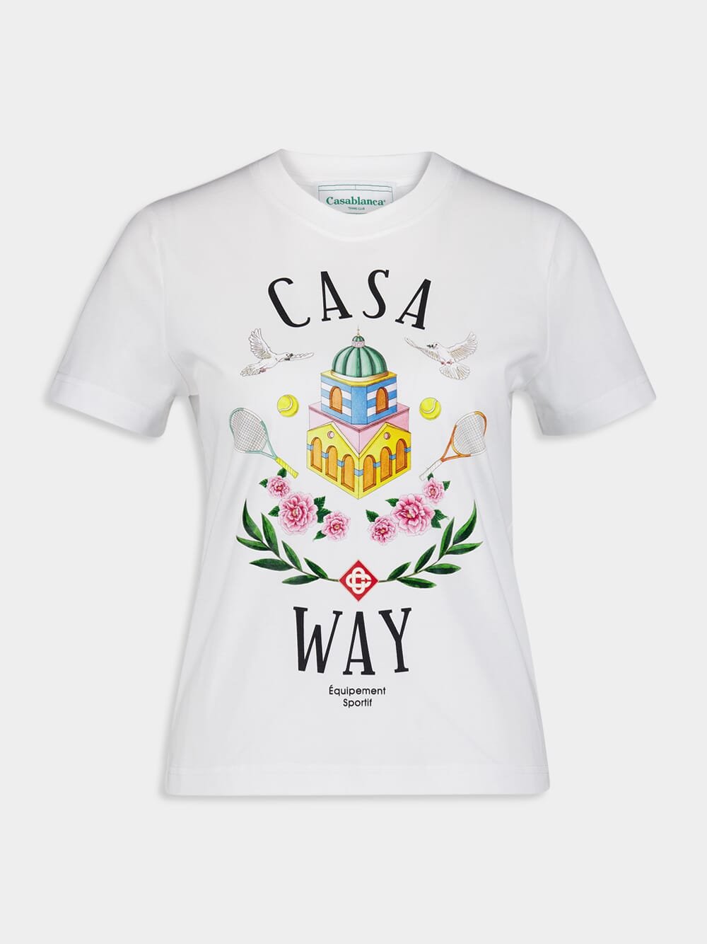 CasablancaCasa Way Printed Cotton T-Shirt at Fashion Clinic