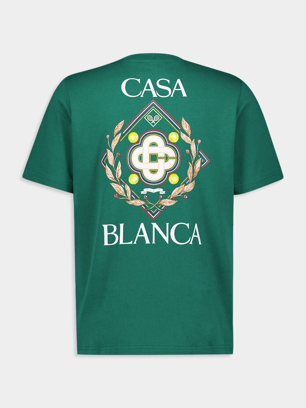 CasablancaChampionship Diamond Green T-Shirt at Fashion Clinic