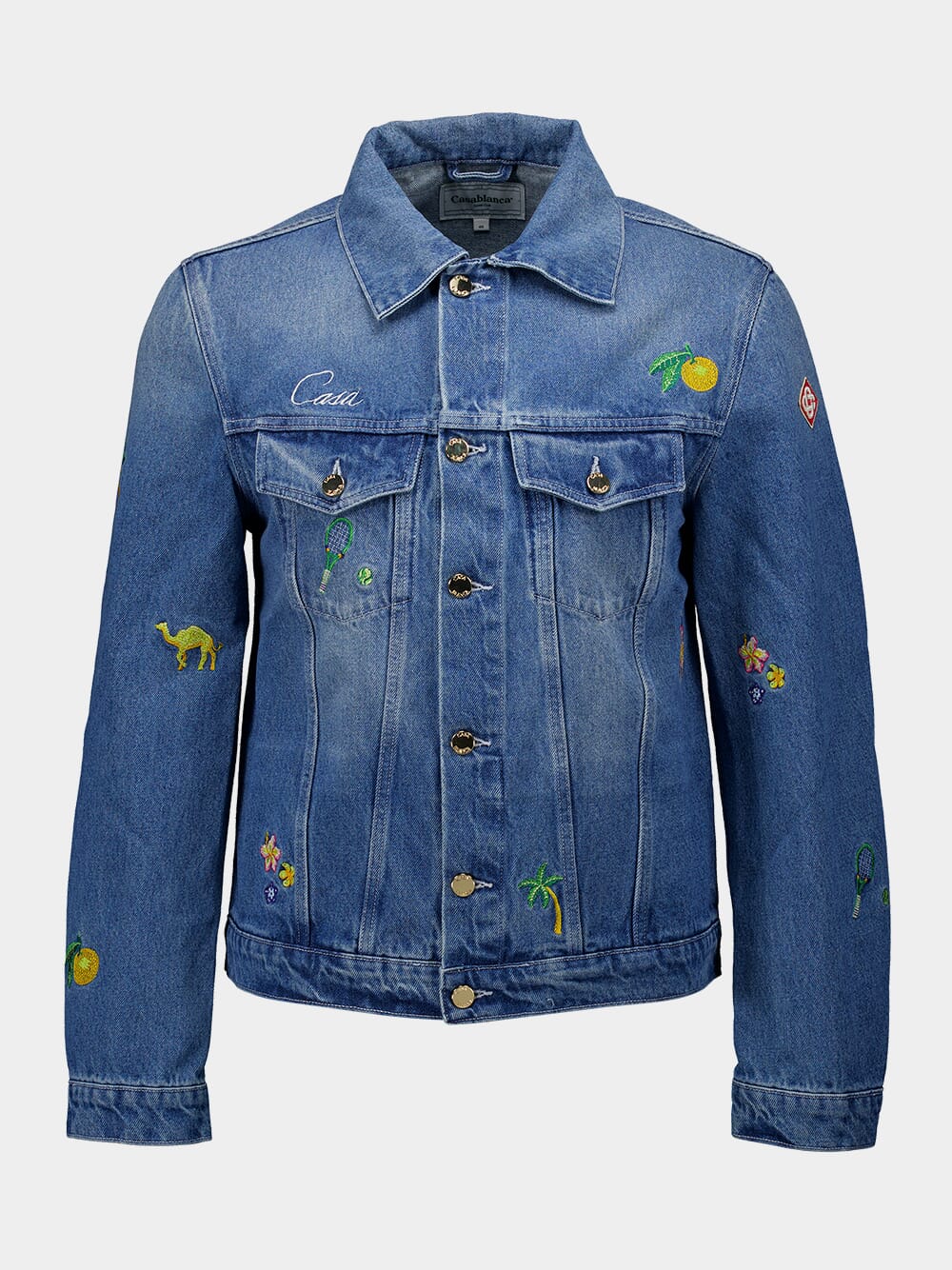 CasablancaEmbellished Denim Jacket at Fashion Clinic