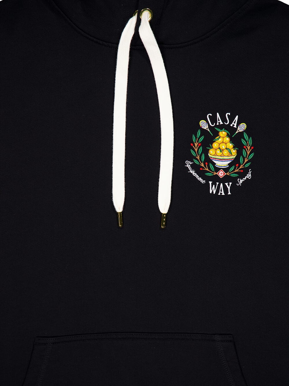 CasablancaEmbroidered Cotton Hoodie at Fashion Clinic