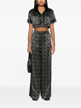 Casablanca Heart Monogram-Print Cropped Shirt