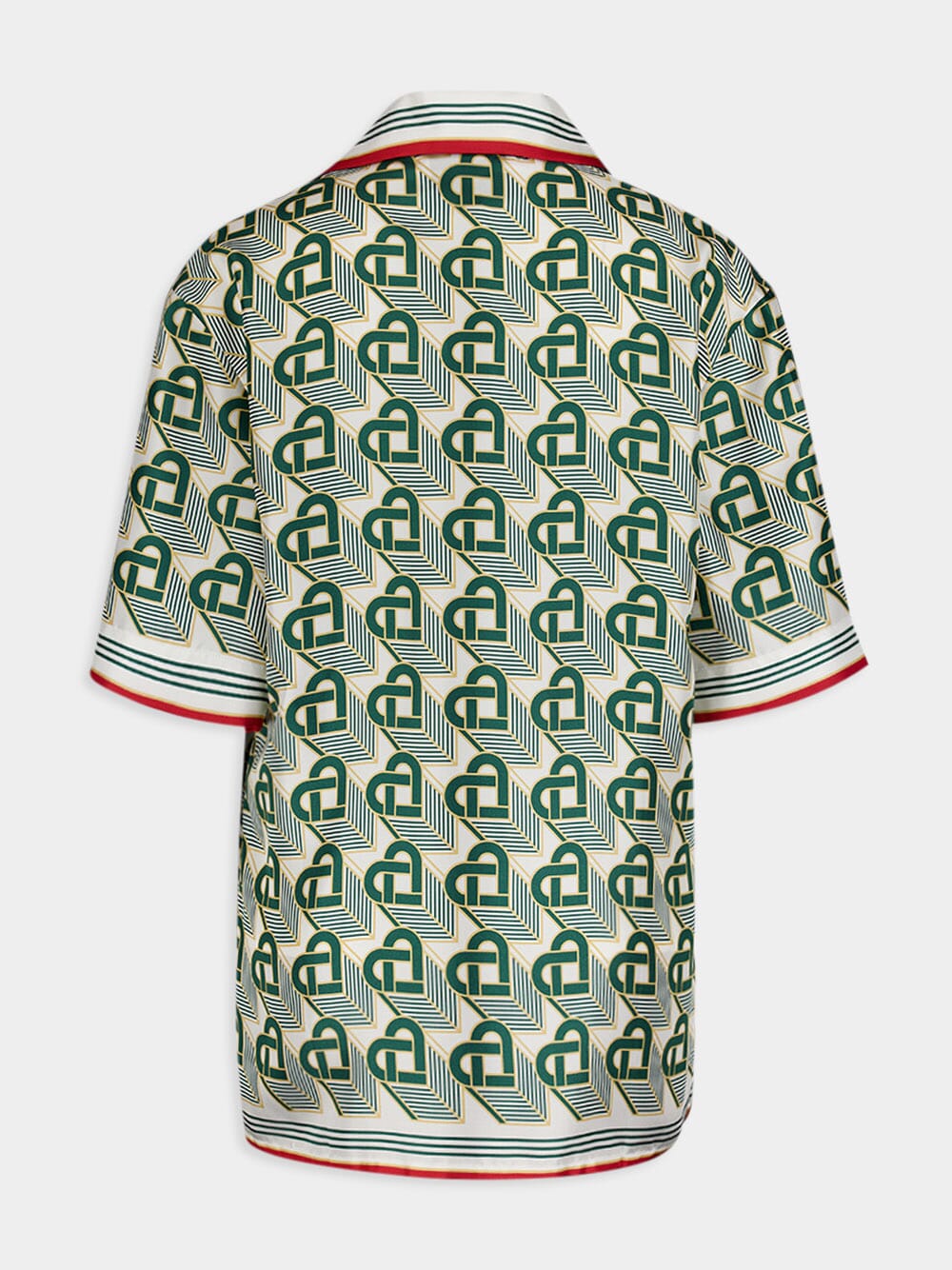 CasablancaHeart Monogram Silk Shirt at Fashion Clinic