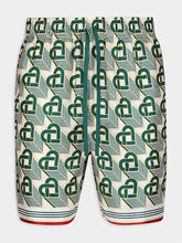 Casablanca Heart Monogram Silk Shorts