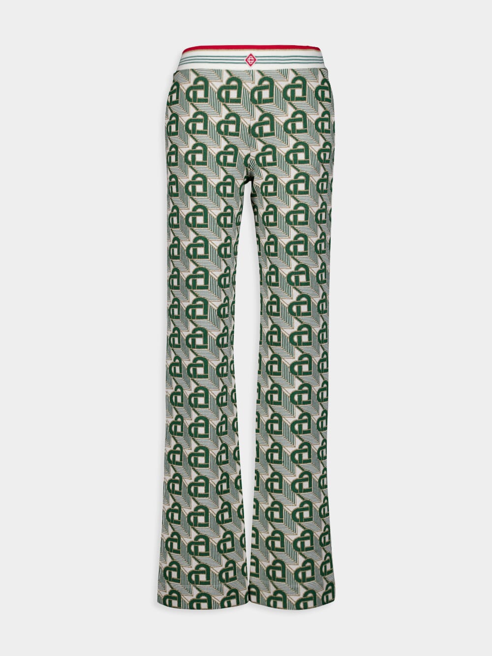 CasablancaHeart-Motif High-Waisted Trousers at Fashion Clinic