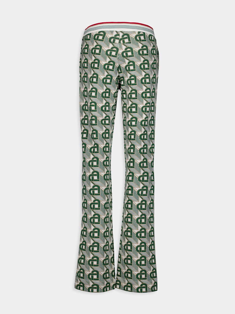 CasablancaHeart-Motif High-Waisted Trousers at Fashion Clinic