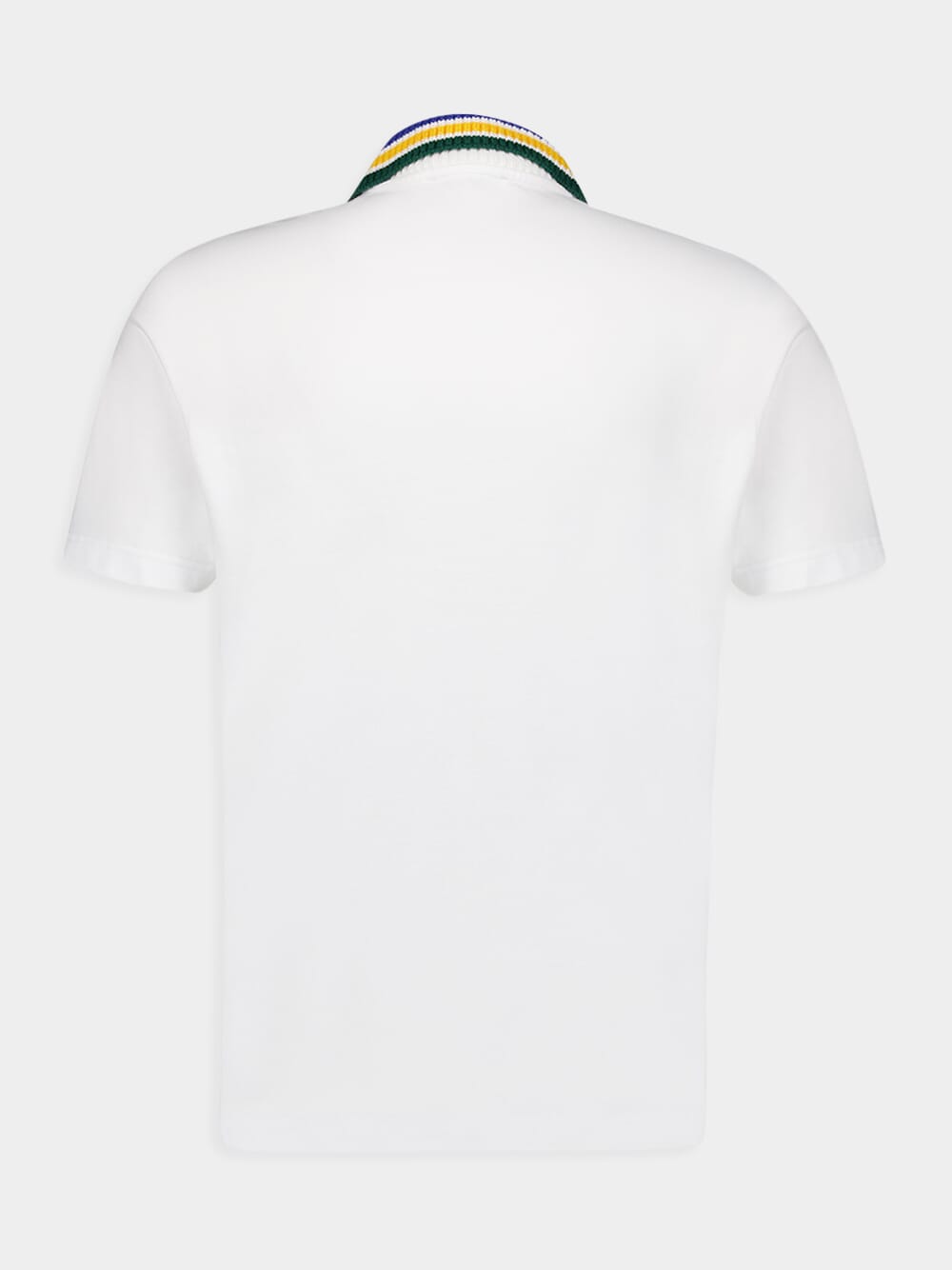 CasablancaKnitted-Collar Cotton White Polo-Shirt at Fashion Clinic