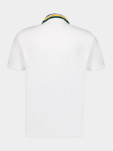 Casablanca Knitted-Collar Cotton White Polo-Shirt