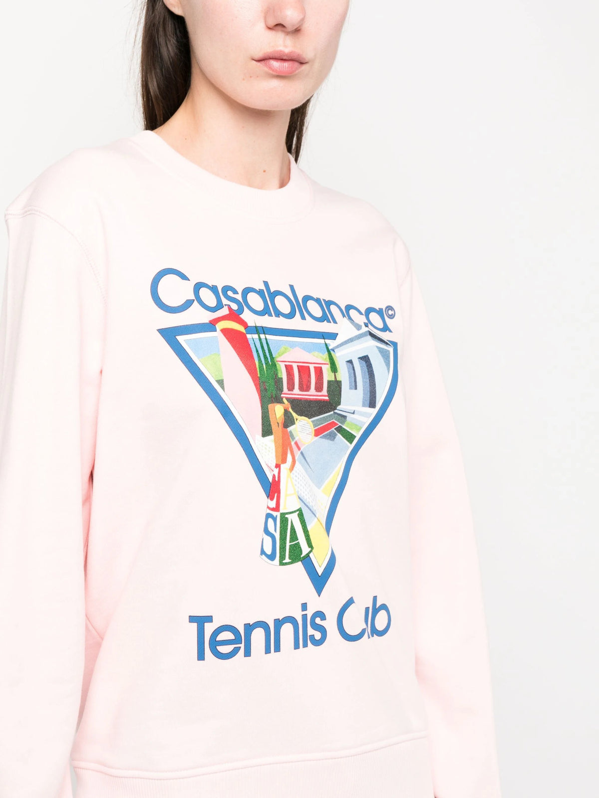 CasablancaLa Joueuse Cotton Sweatshirt at Fashion Clinic