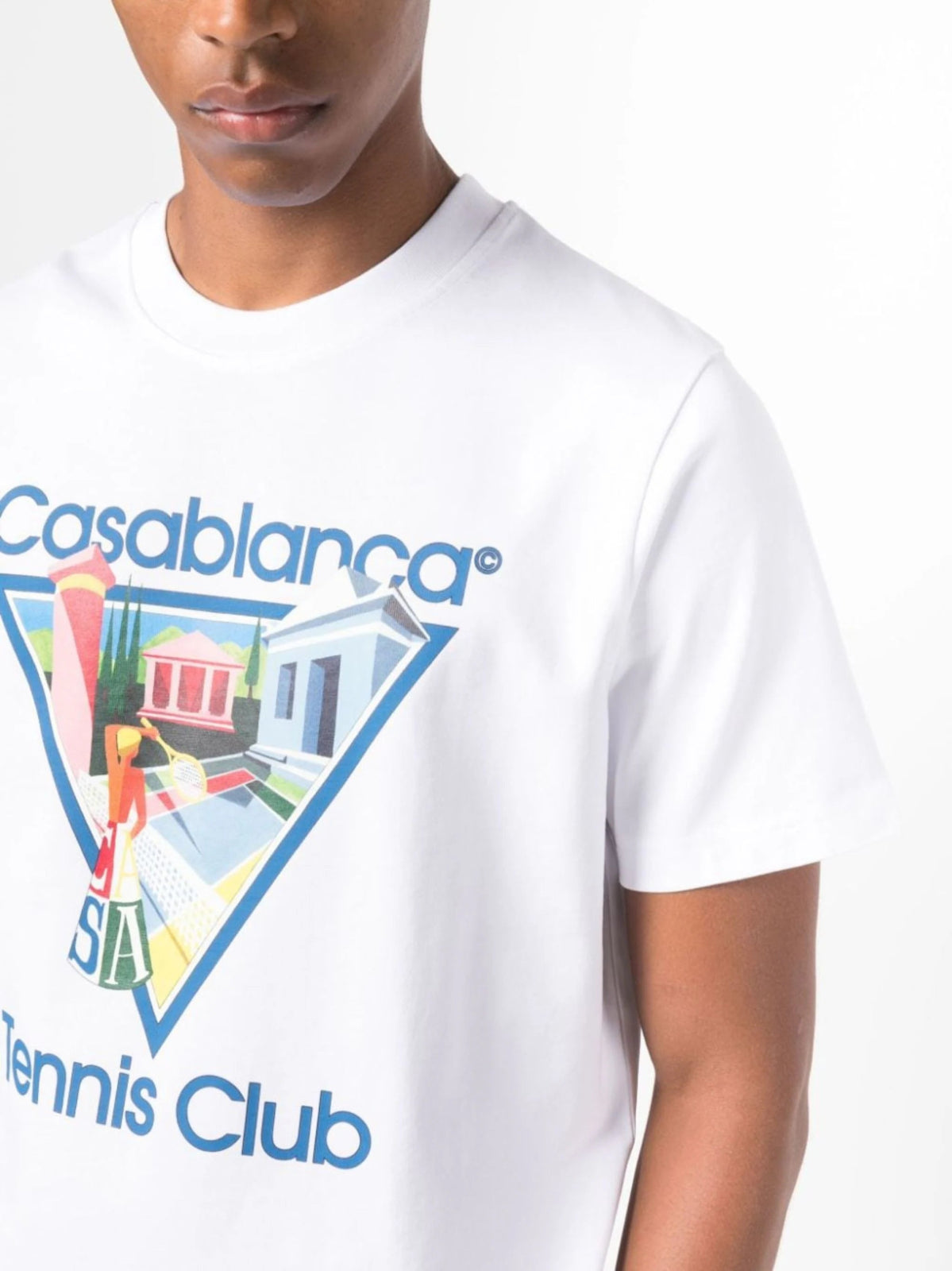 CasablancaLa Joueuse Organic Cotton T-Shirt at Fashion Clinic