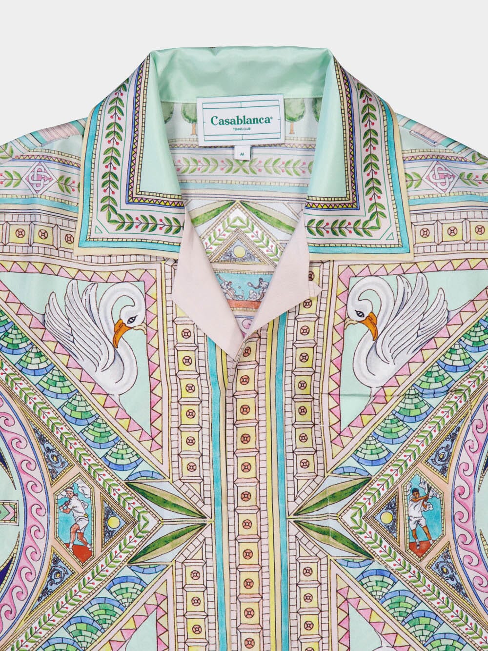 CasablancaLe Labyrinthe-Print Silk Shirt at Fashion Clinic