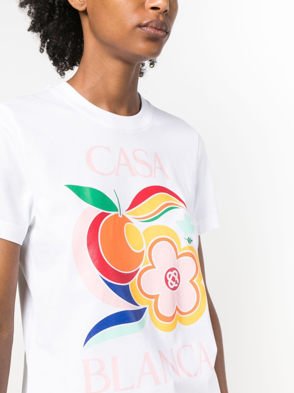 CasablancaLe Pouvoir Des Fleurs Cotton T-Shirt at Fashion Clinic