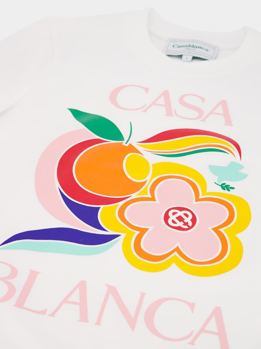 CasablancaLe Pouvoir Des Fleurs Cotton T-Shirt at Fashion Clinic