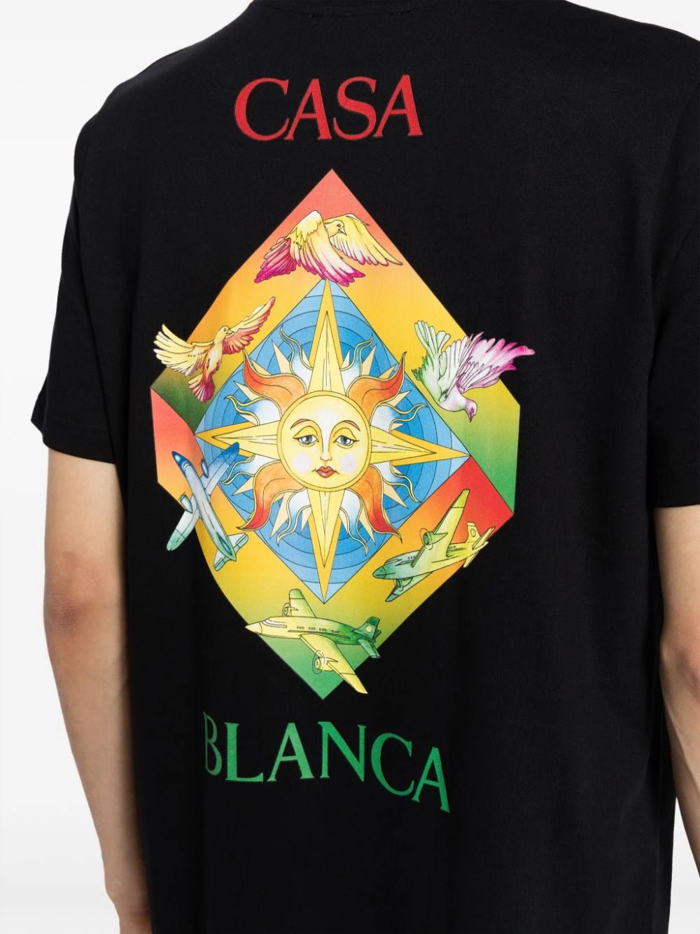 CasablancaLes Elements-Print Cotton T-shirt at Fashion Clinic