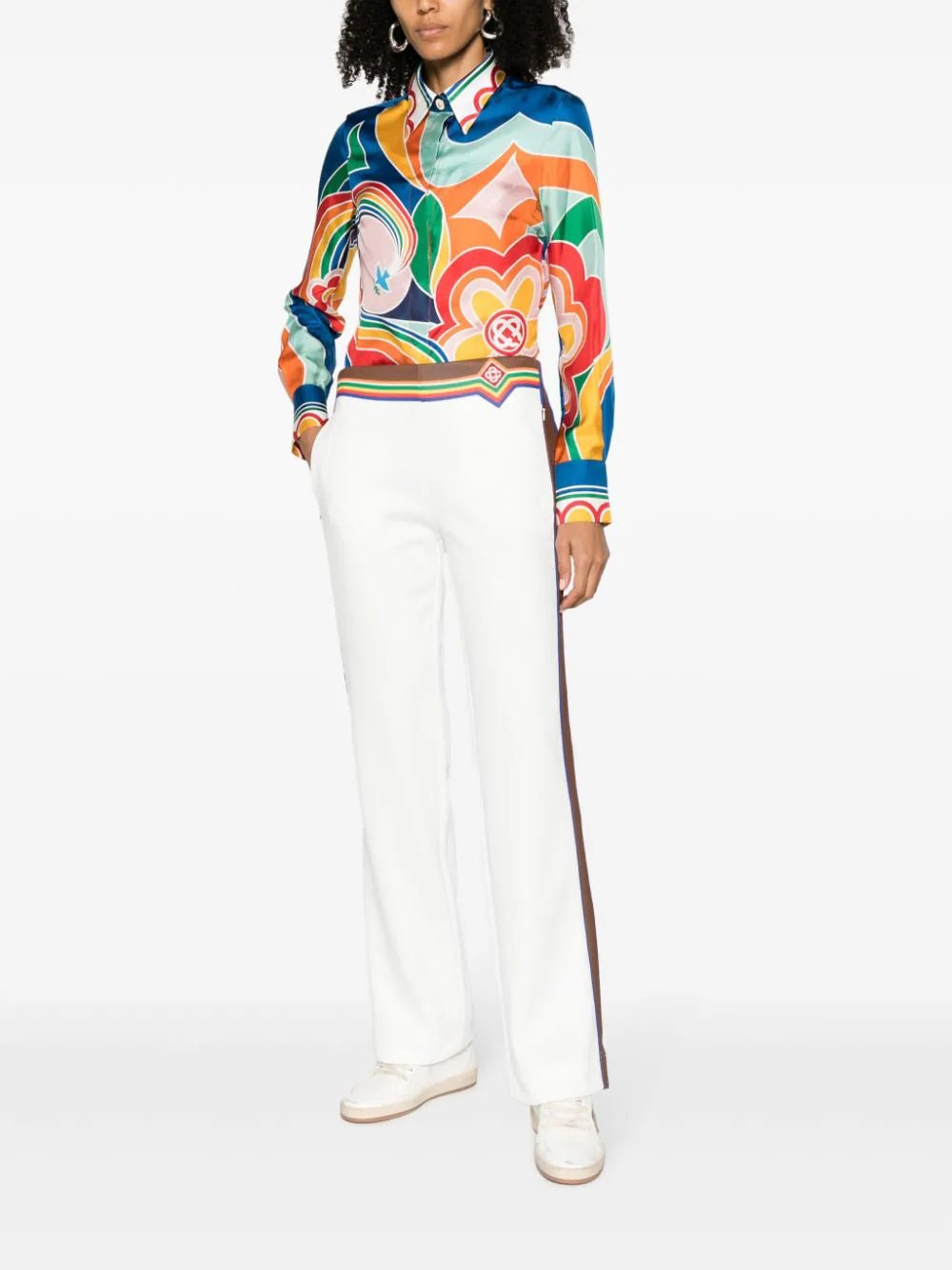 CasablancaLogo-Embroidered Track Pants at Fashion Clinic