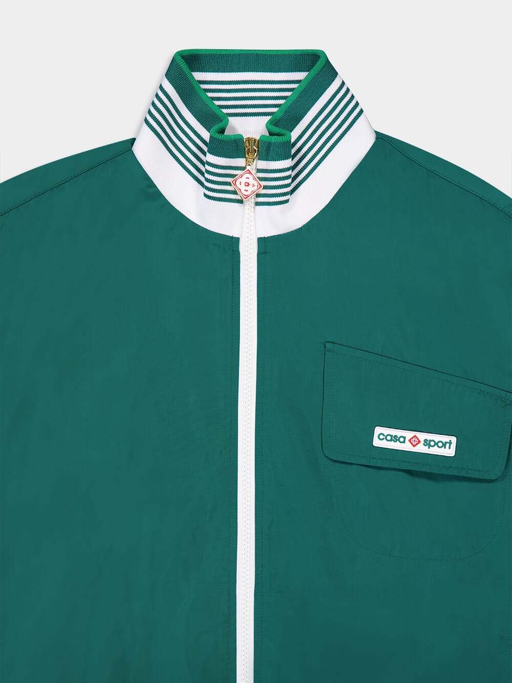 CasablancaLogo-Patch Green Track Jacket at Fashion Clinic