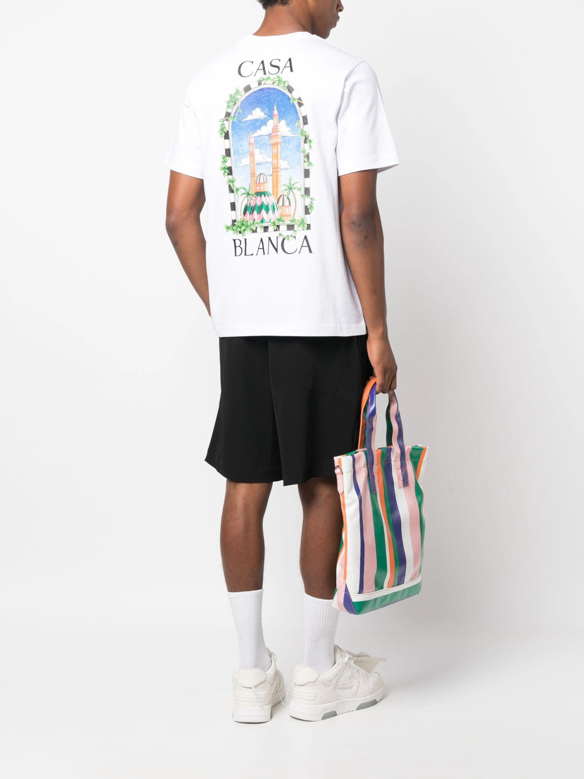 CasablancaLogo-Print Organic-Cotton T-Shirt at Fashion Clinic