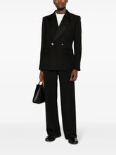 Casablanca Peak-Lapels Double-Breasted Black Blazer