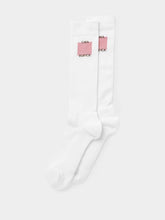 Casablanca Pink Square Logo Mid Calf Sport Socks