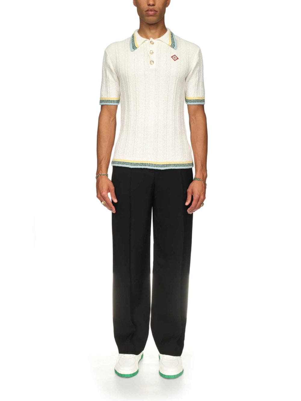 CasablancaRib Boucle Polo Shirt at Fashion Clinic