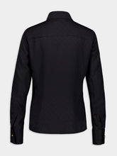 Casablanca Straight-Point Colar Silk Shirt
