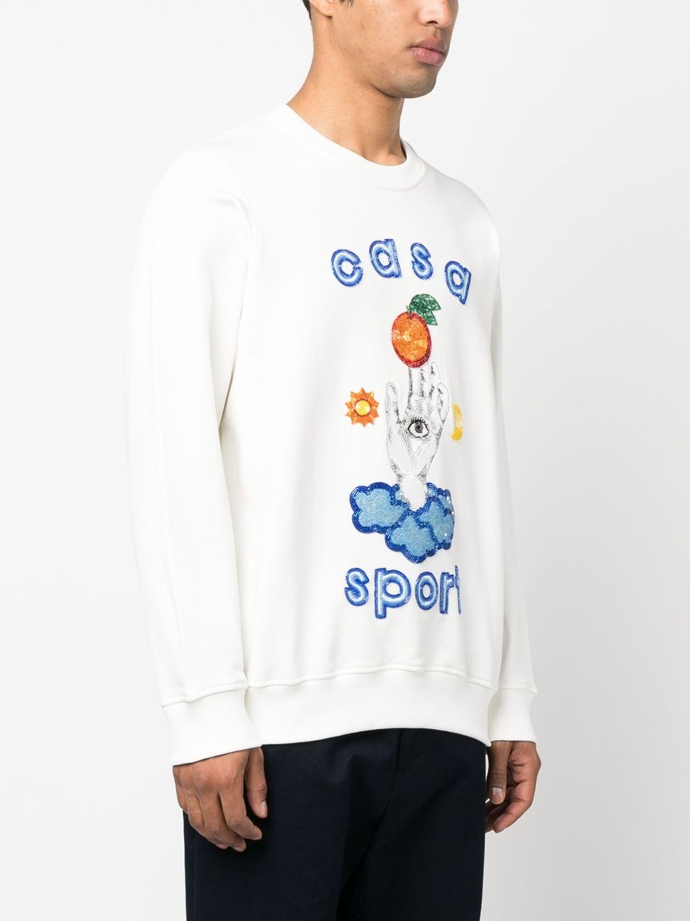 CasablancaTalisman beaded sweatshirt at Fashion Clinic